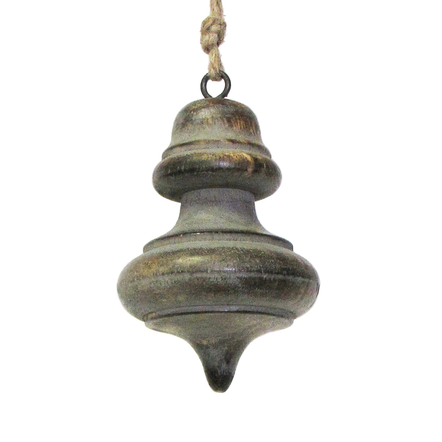 Ornement de toupie gris 3,5"