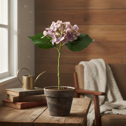 Budding Hydrangea Spray Lavender