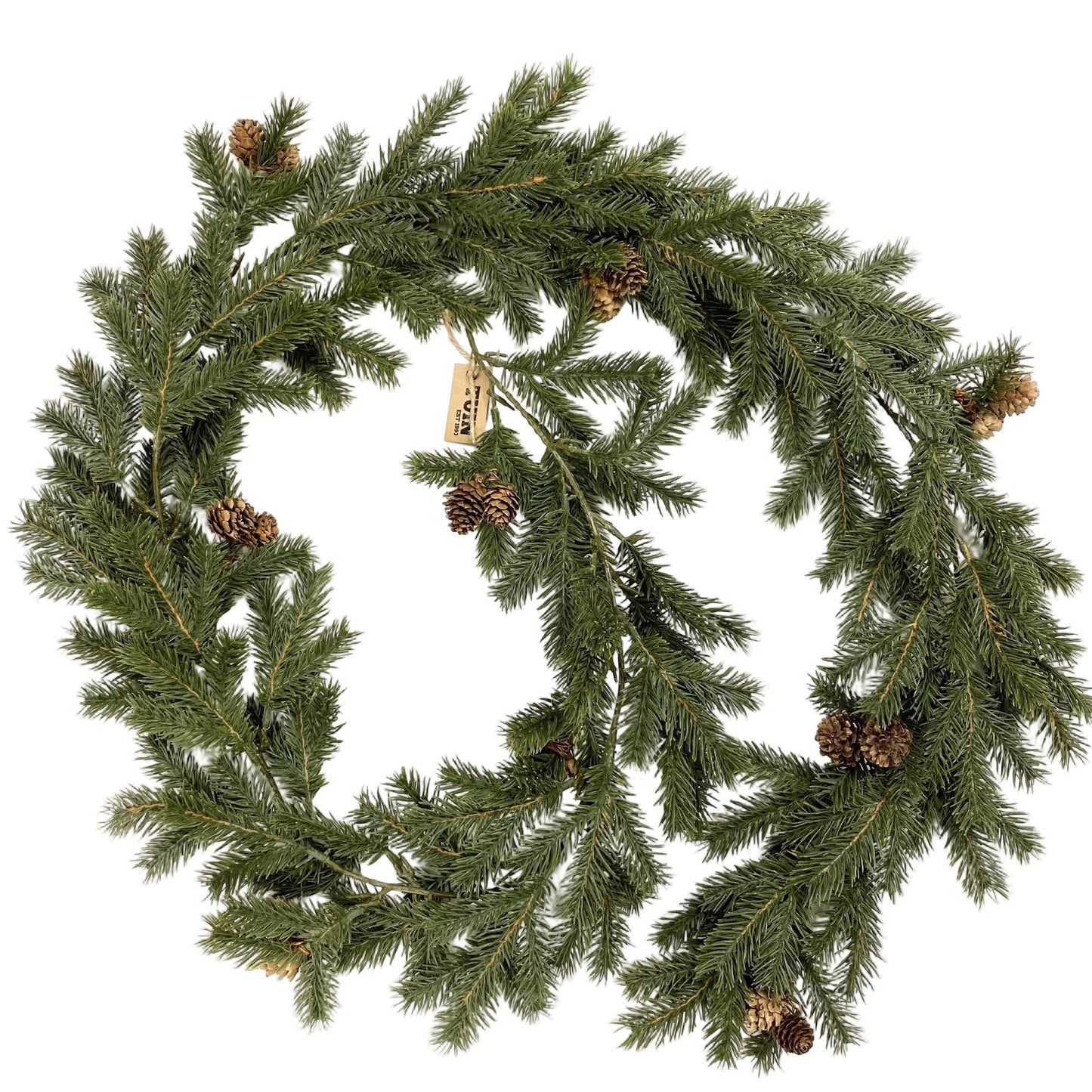 Real Touch Spruce Garland with Cones