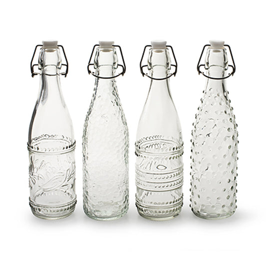 Bottle With Clip Top - Assorted Designs