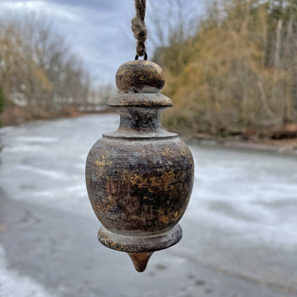 Rounded Spinning Top Ornament 5" Gold Foil