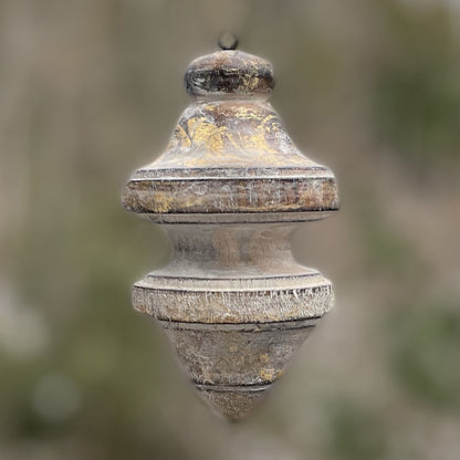 Spinning Top Ornament Double Gold Foil