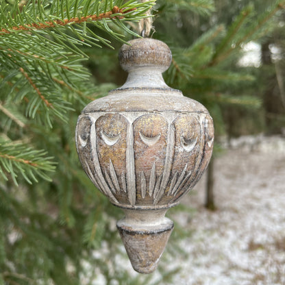 Décoration en forme de navet 5" feuille d'or