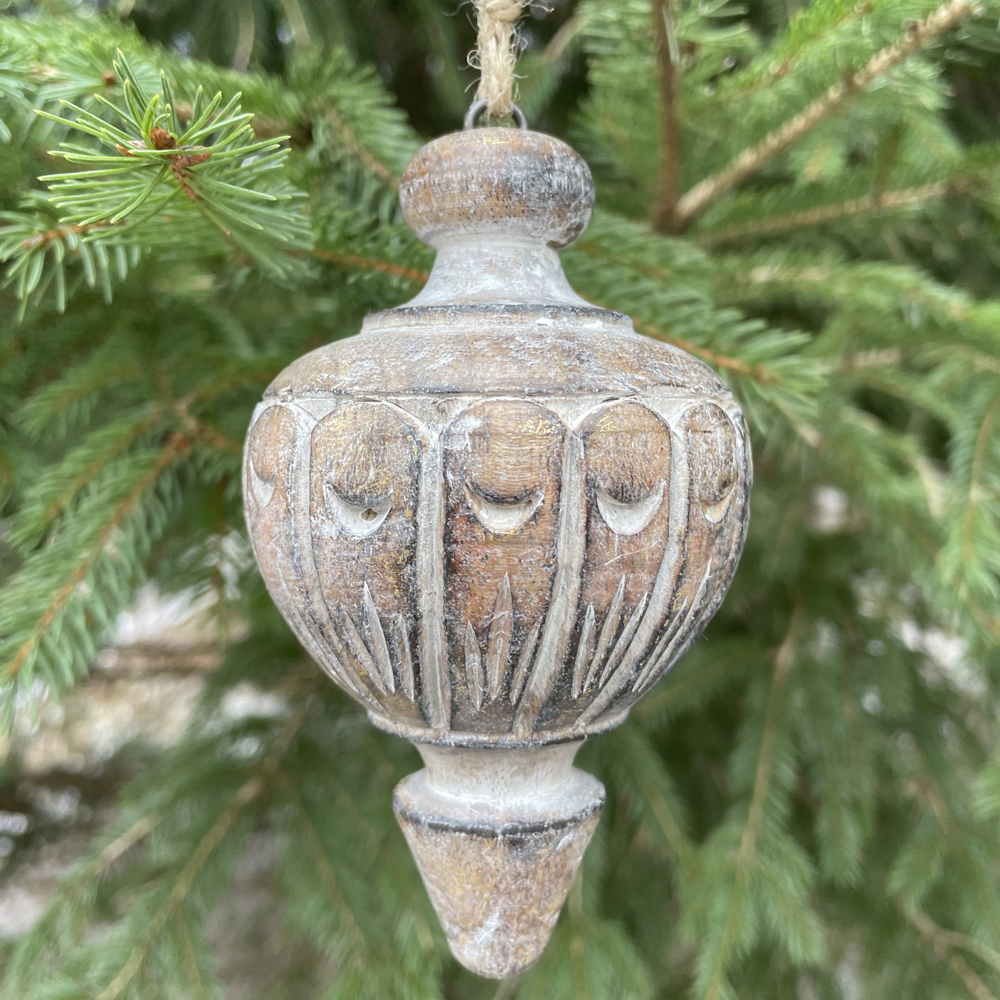 Décoration en forme de navet 5" feuille d'or