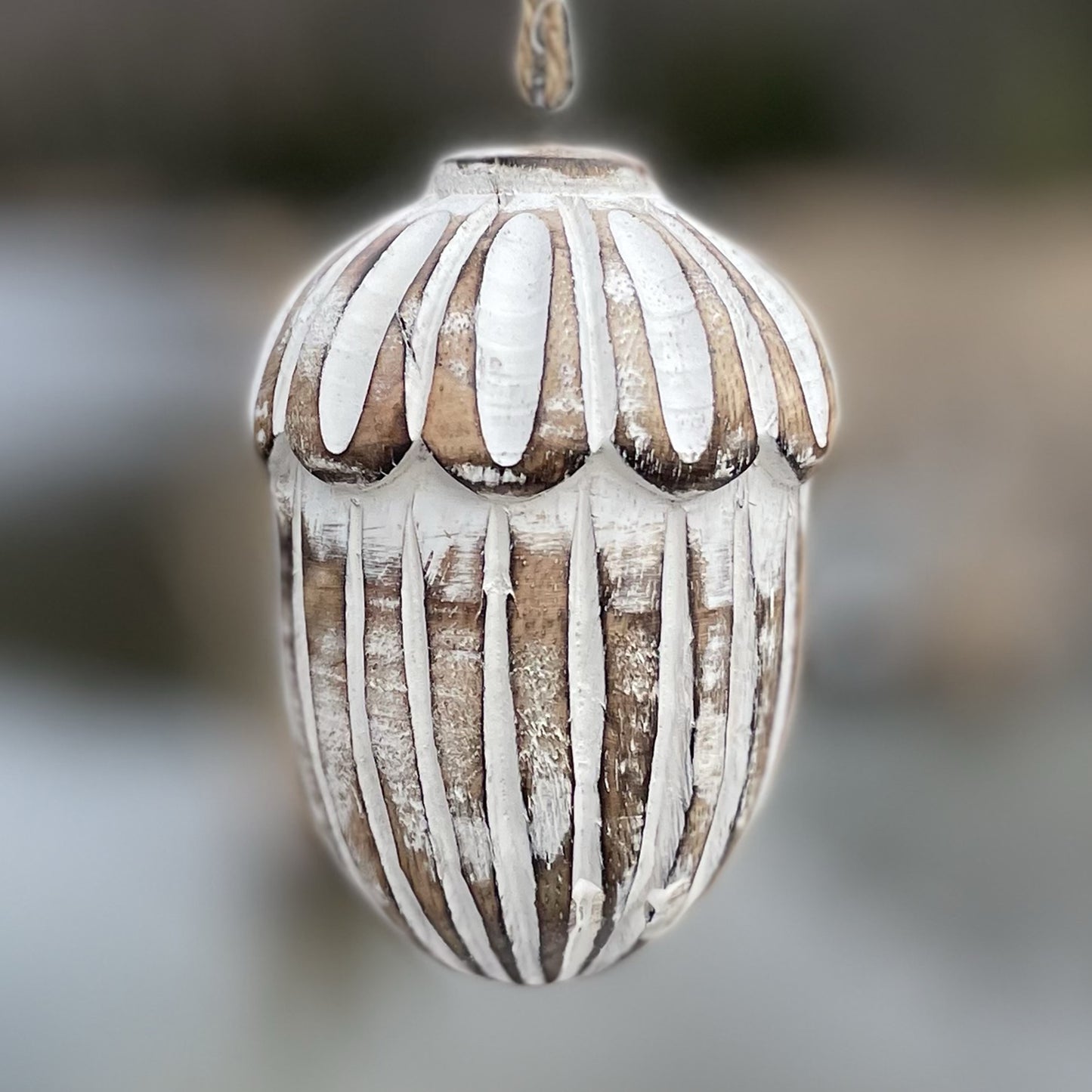 Acorn Ornament White