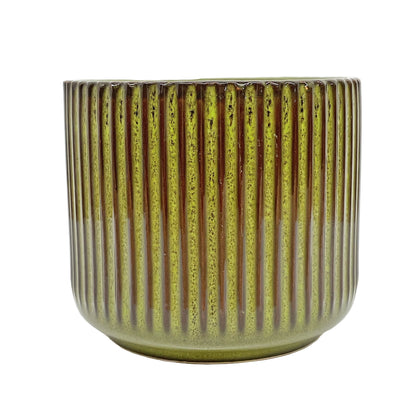 Jardinière en céramique verte