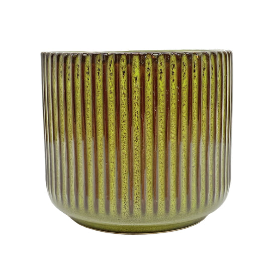 Jardinière en céramique verte