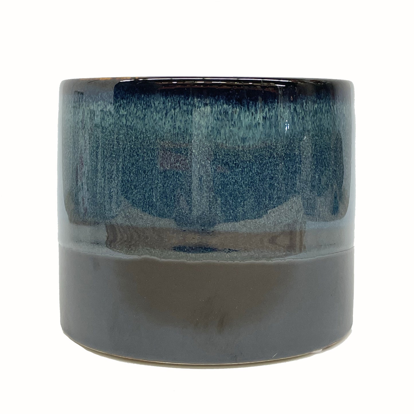 Two-tone Ceramic Planter in Blue