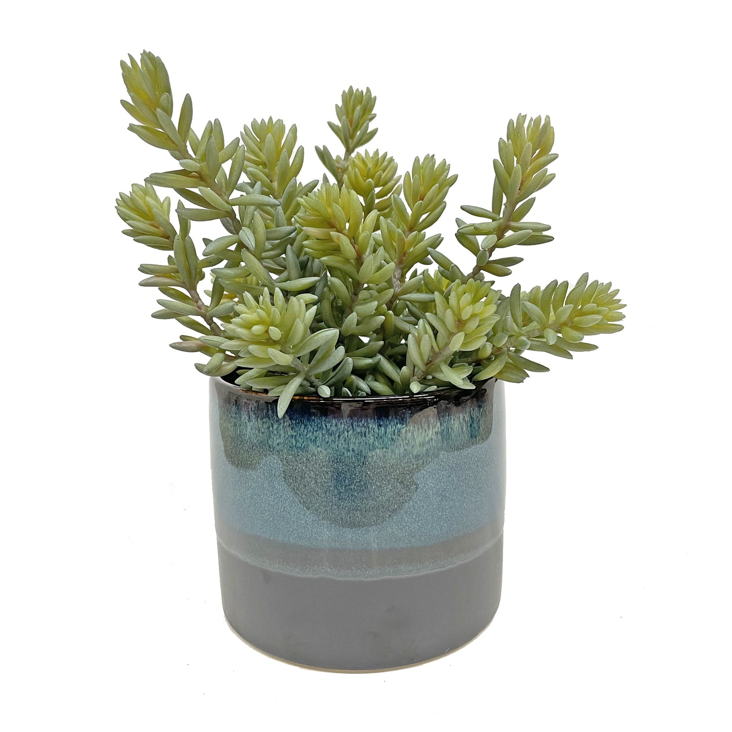 Two-tone Ceramic Planter in Blue