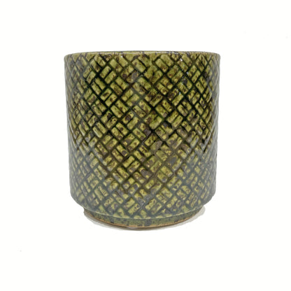 Green Glazed Ceramic Planter