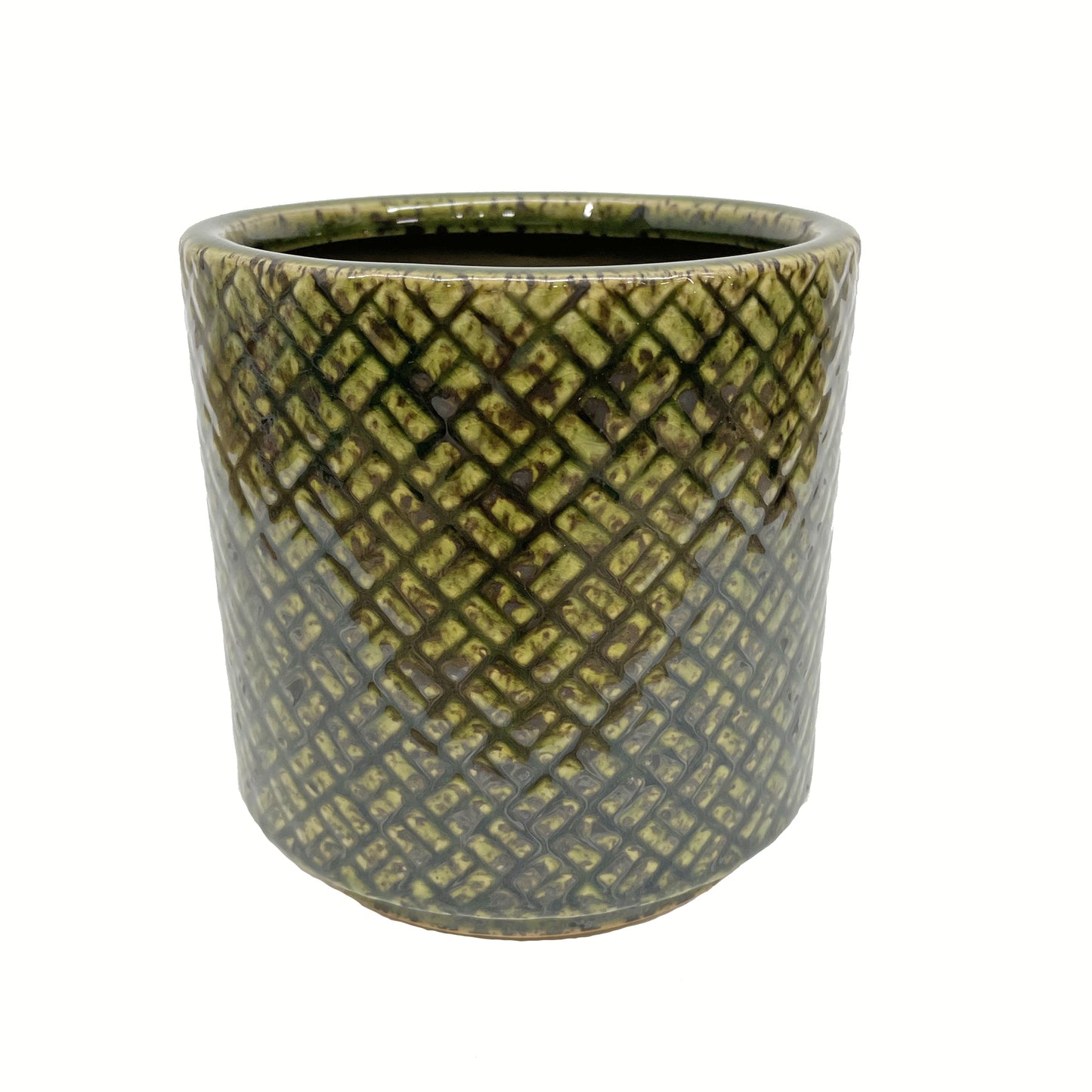 Green Glazed Ceramic Planter