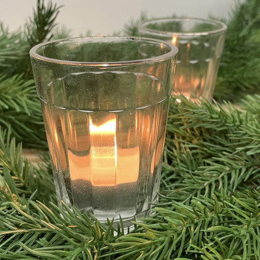 Votive Holder With Silver Rim