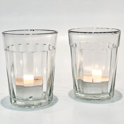 Votive Holder With Silver Rim
