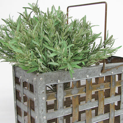 Panier rectangulaire en métal