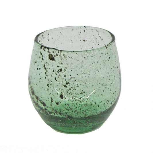 XS Rounded Vase - Green Recycled Glass