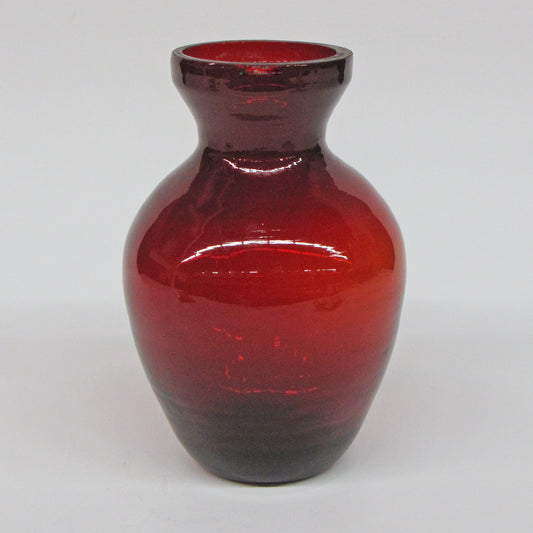 Wide Rounded Vase - Red